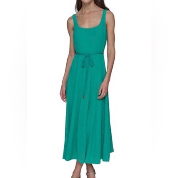 NWT Karl Lagerfeld Teal Maxi Dress - Picture 1 of 6
